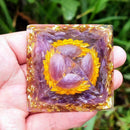 Amethyst Crystal Sphere Pyramid Obsidian Chakra Energy Stone U Orgone K Q3Y4