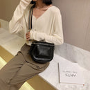 Fashion Saddle Crossbody Bag Women Soft Leather Chest Zipper Purse Phone Pouch