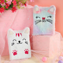 Cartoon Cat Plush Notebook Fluffy Daily Planner Journal Book (White) Newly