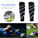 Leg Calf Shin Splints Support Running Athletics Compression Sleeves (Black)