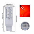 Lamps  Red Turn Signal Car Backup Reverse Light 33SMD LED Bulbs T20 W21/5W 7443