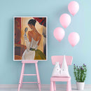 Women Singer Wear Dress Paint By Number Frameless Hand Painted Oil Picture DIY