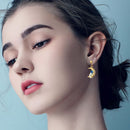 Star Moon Earrings Astronaut Stud Earrings Planet Star Stud Dangle Earrings