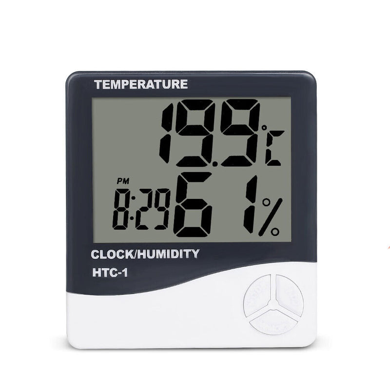 With Clock LCD Digital Thermometer Humidity Meter Temperature Meter Hygrometer