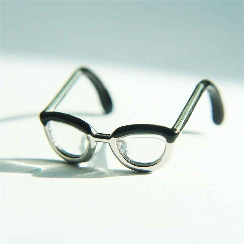 Women Girls Party Accessories Cute Glasses Ring Finger Ring Bohemian Jewelry