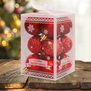 12pcs Christmas Decorative Ball Set Tree Pendant Balls Ornaments (Red) Newly