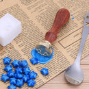 Retro Lily Pattern Rosewood Handle Sealing Wax Seal Stamps Post Decor(K06) Newly
