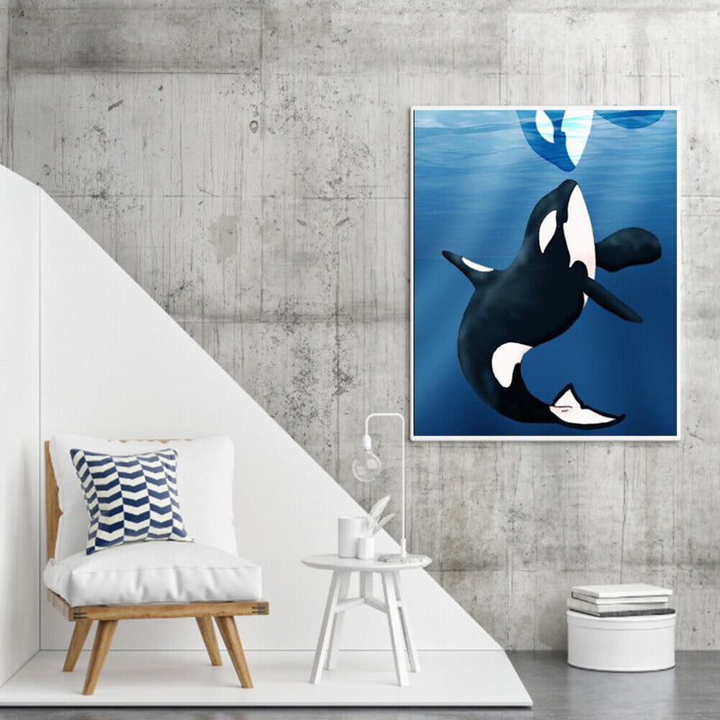Killer Whale Oil Paint By Numbers Kit DIY Acrylic Painting on Canvas (B1471)