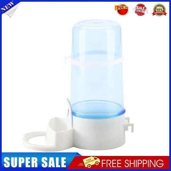 Bird Water Drinker Feeder Automatic Birdcage Dispenser (Transparent Blue)