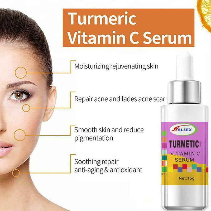 Turmeric Oil Skin Acne Clear Skin Dark Spot Corrector Whitening Serum Face K2J5
