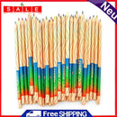 10pcs DIY Graffiti Pencil Painting Kit Rainbow Four-Color Lead Wooden Pencil