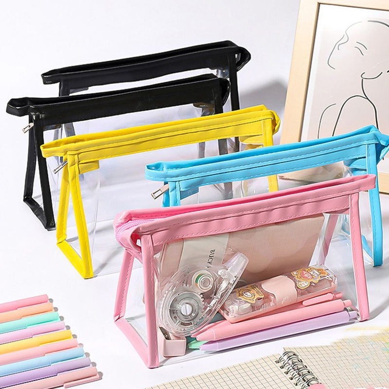 Zipper Handbags Organizer Cosmetic Storage Pencil Case Makeup Pouch Pen Bag