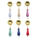 Sealing Wax Spoon Solid Wood Retro Wax Decorative Stamp Craft (Light Blue)