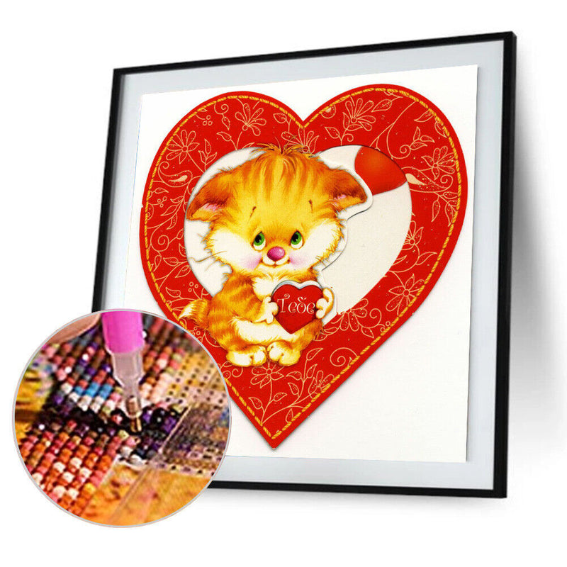 5D DIY Diamond Painting Valentines Day Love Full Round Drill Decor Art Picture