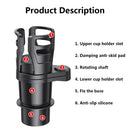 Damping Multifunction Vehicle 360°rotation 2 in 1 Car Double layer Cup holder