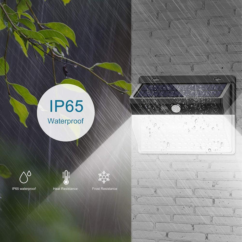 Outdoor 206LED Solar Power Motion Sensor Yard Wall Light Waterproof Street Lamp