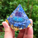 Crystal Orgonite Pyramid Healing Energy Reiki Chakra Home Office Decor (F)