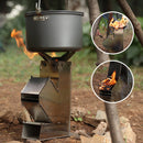 Firewood Stove Stainless Steel Outdoor Survival Camping Hiking Furnace Portable