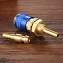 6mm Water Cooled Gas Adapter M6 Welding Torch Quick Hose Connector (Blue) Newly