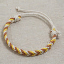 Colorful Retro Woven Braided Bracelet Ethnic Weave Rope Bangles for Women Men