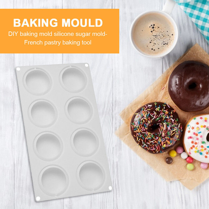 8 Cavity Silicone Cake Mold DIY Chocolate Mould Mousse Dessert Decorating T