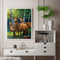 #A Woods Animal Oil Paint By Numbers Kit DIY Acrylic Painting on Canvas Framel