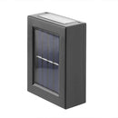 4pcs LED Solar Light Outdoor Wall Lamp for Garden Yard Decor (White Light)