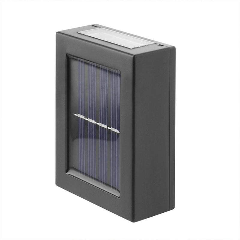 4pcs LED Solar Light Outdoor Wall Lamp for Garden Yard Decor (White Light)