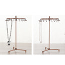 Rotating Jewelry Organizer Necklace Bracelet Display (Triangle Base Bronze)