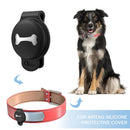 Pet Dog Collar Tracker Cover Anti-Lost for Airtag Protective Case (Black)