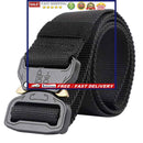 Men Outdoor Belt Camouflage Alloy & Nylon Heavy Duty Belt Anti Slip Belt