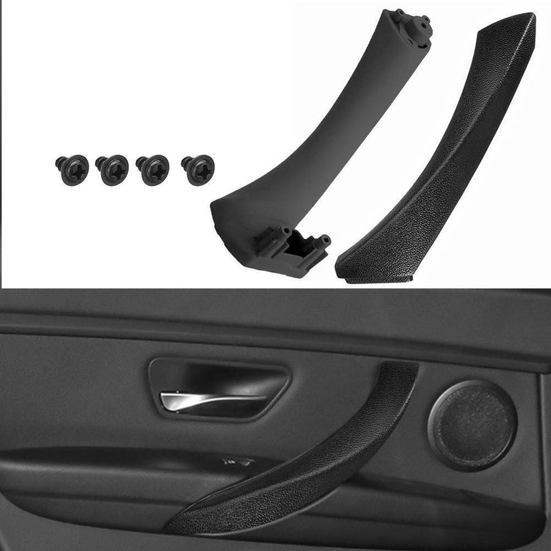 Left Side Inner Door Panel Handle Trim+ Cover for E90 E91 3 Series (Black) Newly