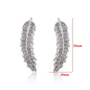 Charm Elegant Leaf Earrings Stud Earring Crystal Earrings Dangle Drop Earrings