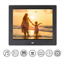 8 Inch Digital Photo Frame 1024x768 LED Movie Player Alarm Clock (Black EU)