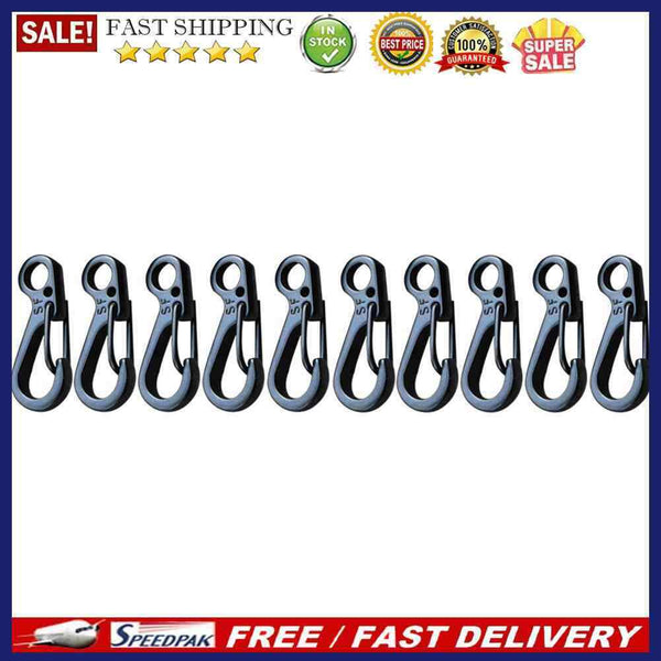 10pcs Mini Carabiner Keychain Outdoor Climbing Spring Buckle EDC Survival Too
