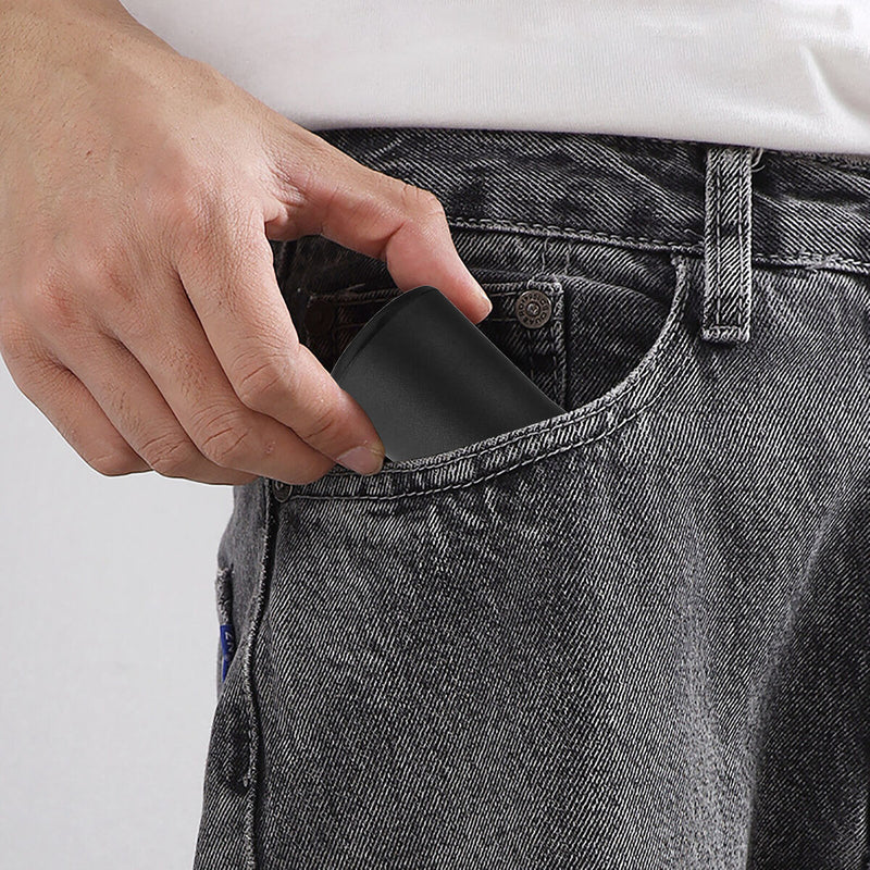 Mini Electric Shaver for Men Portable Pocket Size Rechargeable (Black) Newly