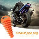 Motorcycle Exhaust Pipe Air-bleeder Plug Muffler Wash Plug Small (Orange) Newly
