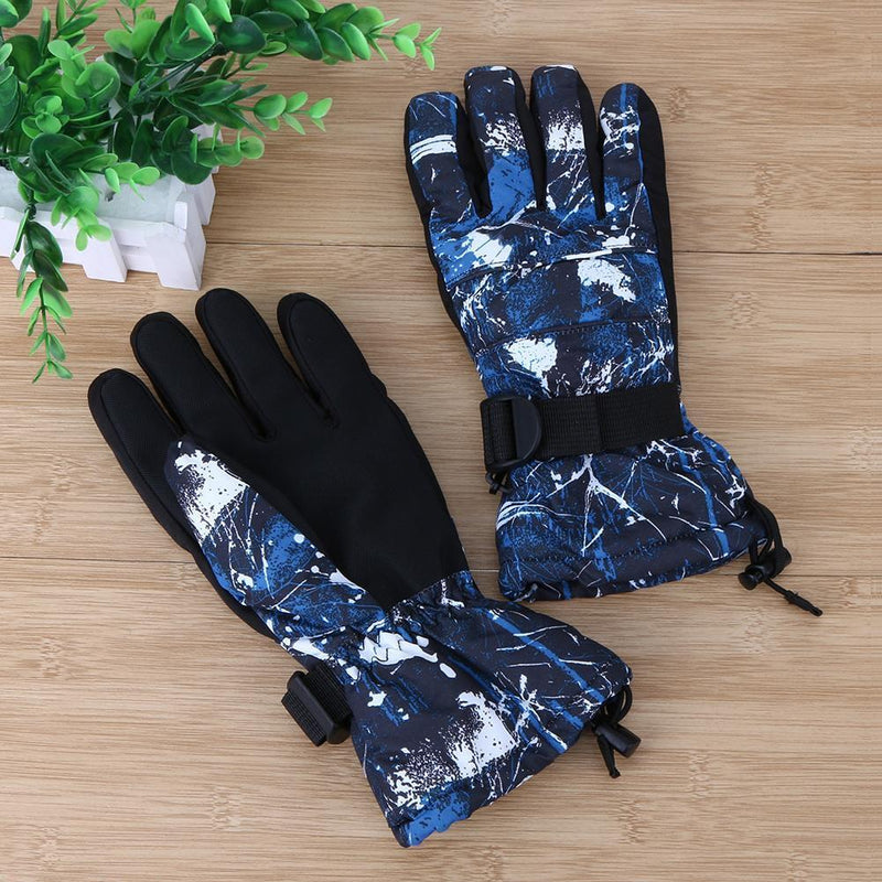 Winter Ski Gloves Waterproof Windproof Warm Gloves Male(Style 1)(L)