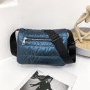 Stripe Nylon Messenger Bag Women Casual Pure Color Crossbody Bags Small Handbags