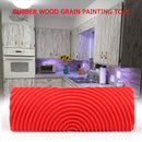 2pcs Rubber Red Cylinder Wood Grain Graining Wall Paint DIY Painting Tools Newly
