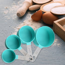 4x Kitchen Cooking Measuring Spoons Teaspoon Cups for Sugar Flour Salt (E)