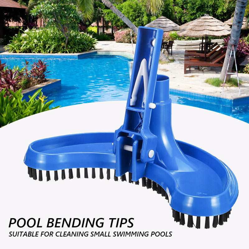 Swimming Pool Suction Vacuum Head Half Moon Flexible Curved Brush Cleaner Newly