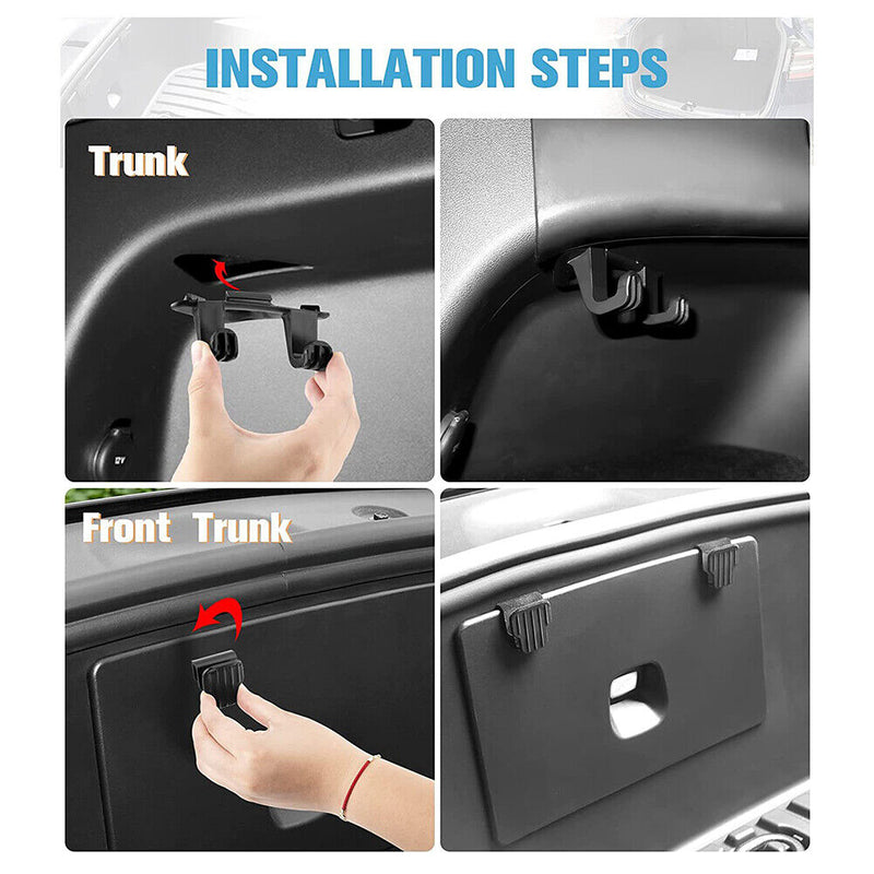 ABS Plastic, Black, Car Rear Bag Holder, Shopping Bags-Umbrella-On