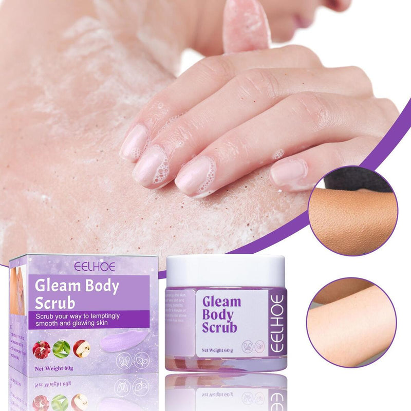 Gleam Body Scrub Gentle Exfoliator Scrubber Skin Care Repair Dry Brightening: