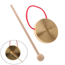 21cm Hand Gong Copper Cymbals with Wooden Stick for Band Rhythm Kids Music