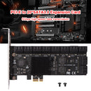 20 Port PCIE Expansion Card PCIe SATA 3.0 Riser Adapter 6Gbps for Desktop Newly