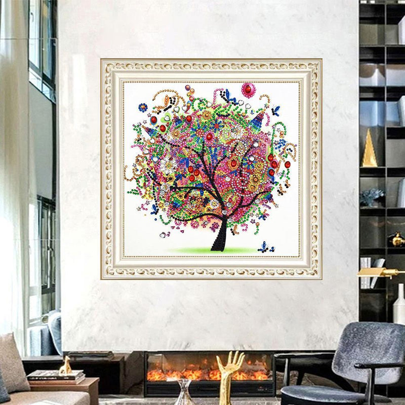 5D DIY Tree Special Shaped Diamond Painting Cross Stitch Mosaic Craft Kits