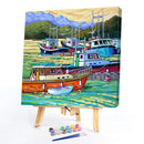 DIY Ship Pattern Oil Paint by Numbers Hand Painted Acrylic Picture Home Decor