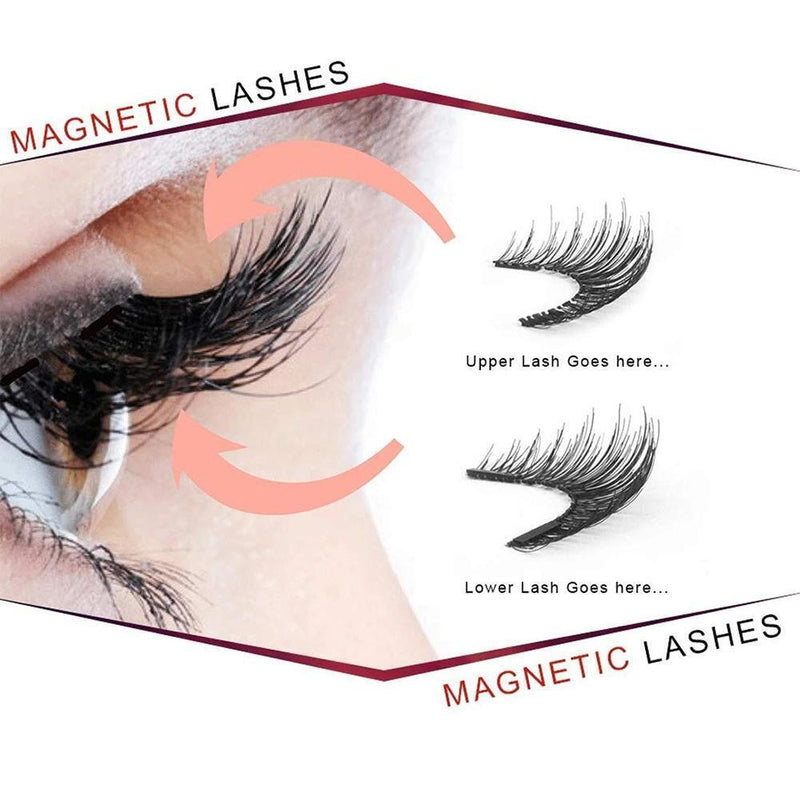 8pcs False Eyelashes Extension Long False Eyelash Set with Mirror for Girls