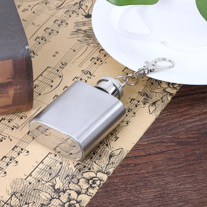 Demiawaking Portable Outdoor Bottle, 236ml, Small, Metal, with Key